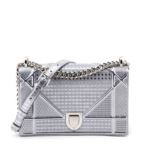 dior silver bag|authentic dior bag.